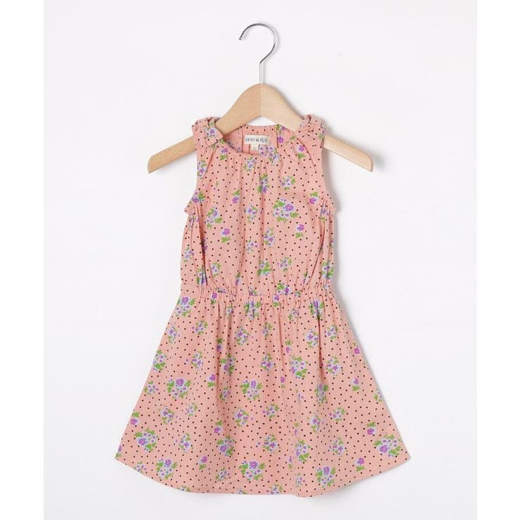 90 130cm フラワー Times ドット柄ノースリーブフレアワンピース 品番 Wrdw Shoo La Rue シューラルー のキッズファッション通販 Shoplist ショップリスト