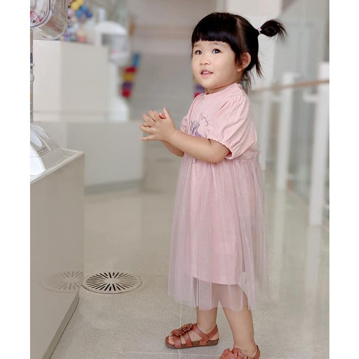 90 140cm チュールドッキングプリントワンピ 品番 Wrdw Shoo La Rue シューラルー のキッズ ファッション通販 Shoplist ショップリスト