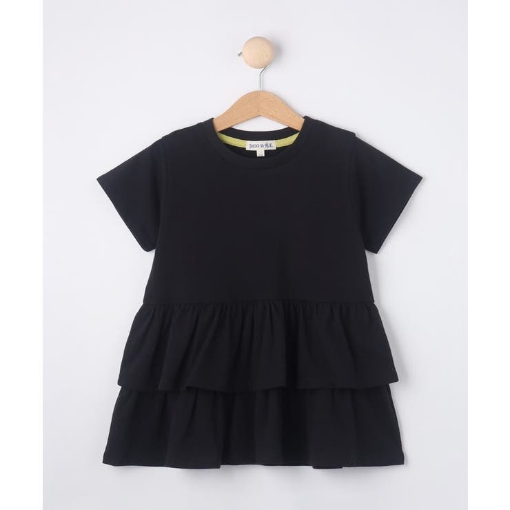 ブラック(019) | 【110-140cm】半袖ティアードチュニック | SHOO・LA・RUE