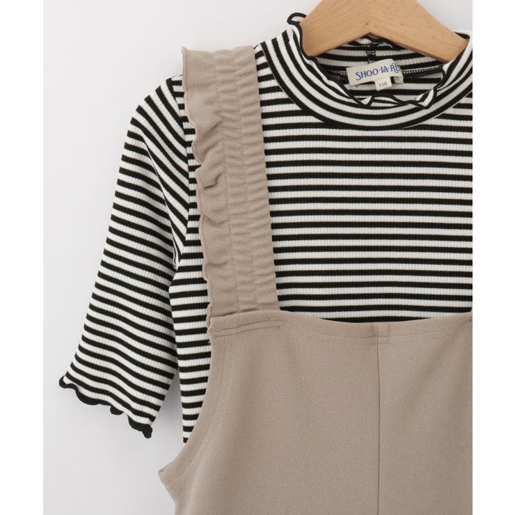 【110-140cm/2点セット】フリルサロペット＋5分袖ボーダートップス | SHOO・LA・RUE | 詳細画像9 