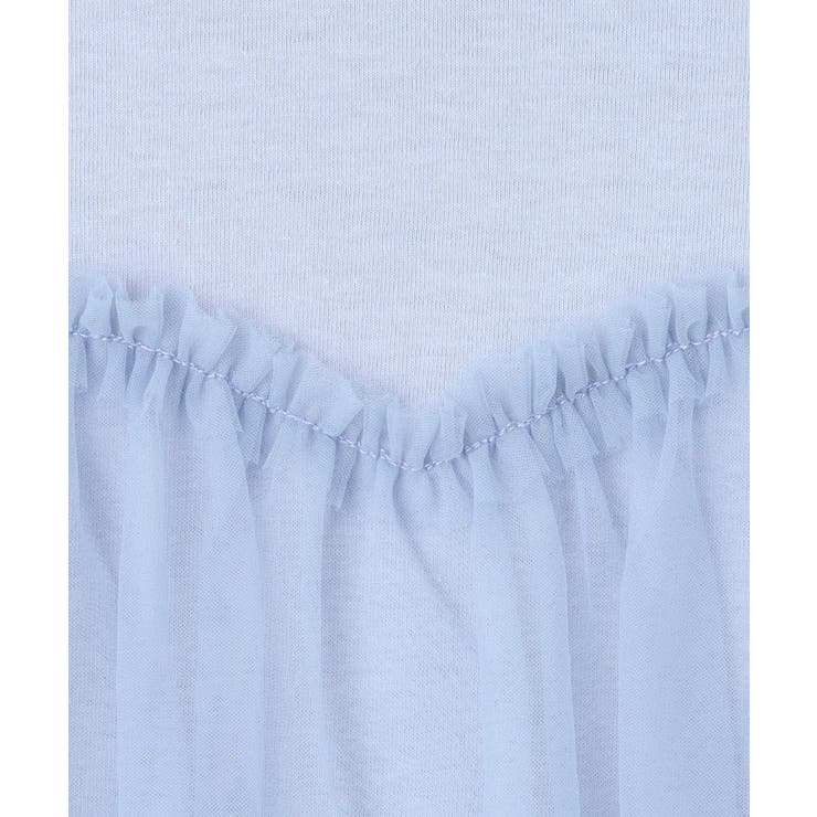 【110-140cm】チュールドッキング半袖Tシャツ | SHOO・LA・RUE | 詳細画像9 