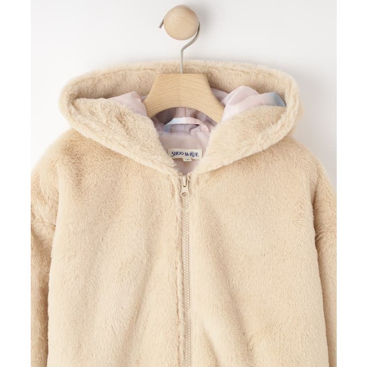 【130-150cm/スクール】耳付きエコファーパーカ | SHOO・LA・RUE | 詳細画像3 