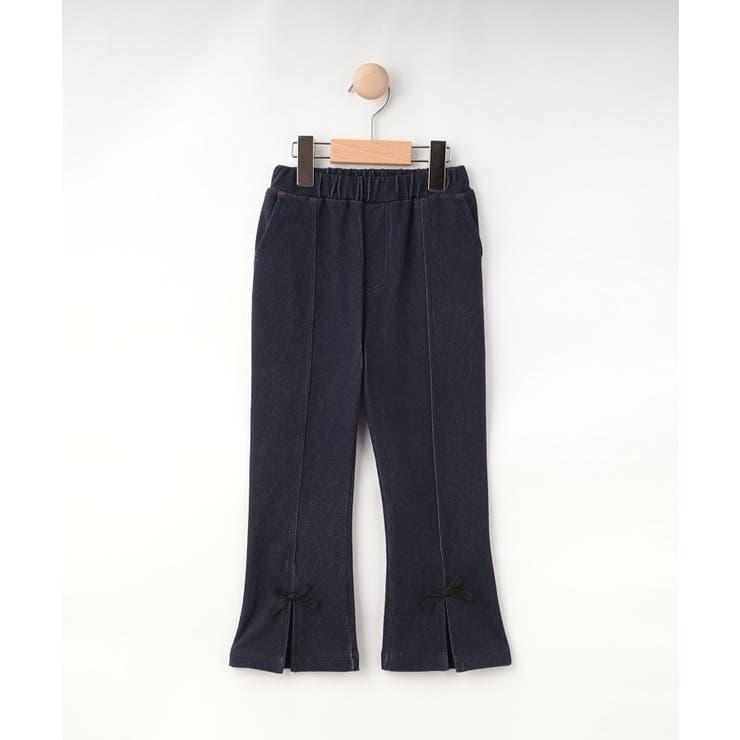 ブルー(093) | 【100-150cm】デニム風ジャージフレアパンツ | SHOO・LA・RUE