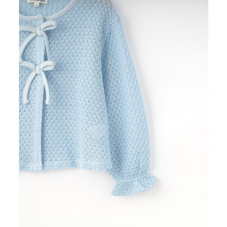 【100-150cm】レースニットソーカーディガン | SHOO・LA・RUE | 詳細画像4 