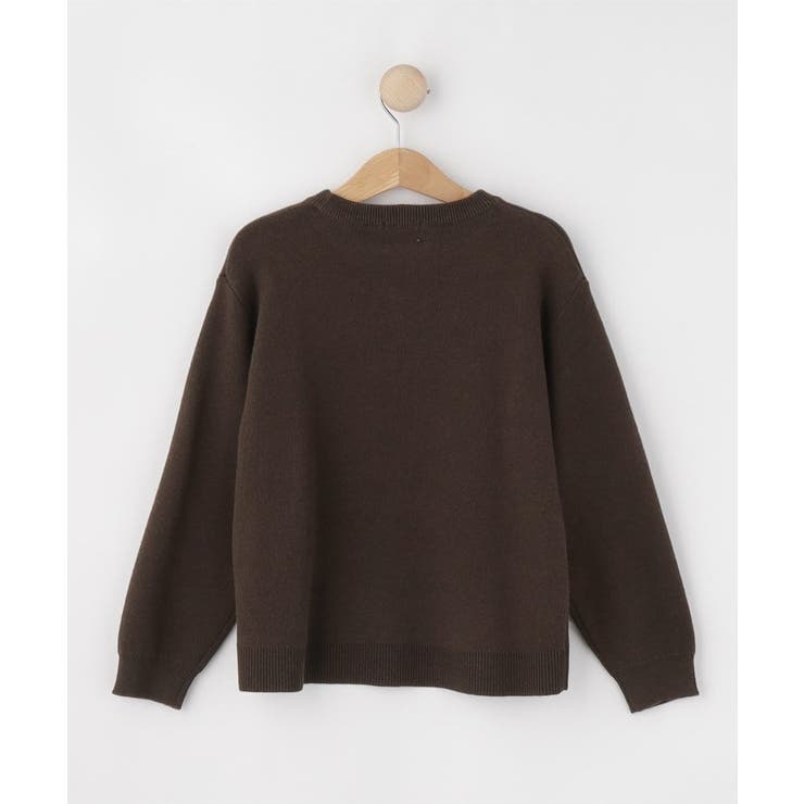 【100-150cm/リンク可/洗濯機可】ウェットライク刺繍ロゴニット | SHOO・LA・RUE | 詳細画像3 