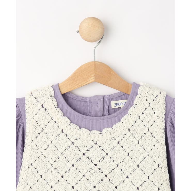 【2点セット】カギ編みベスト＋チュニックセット | SHOO・LA・RUE | 詳細画像3 