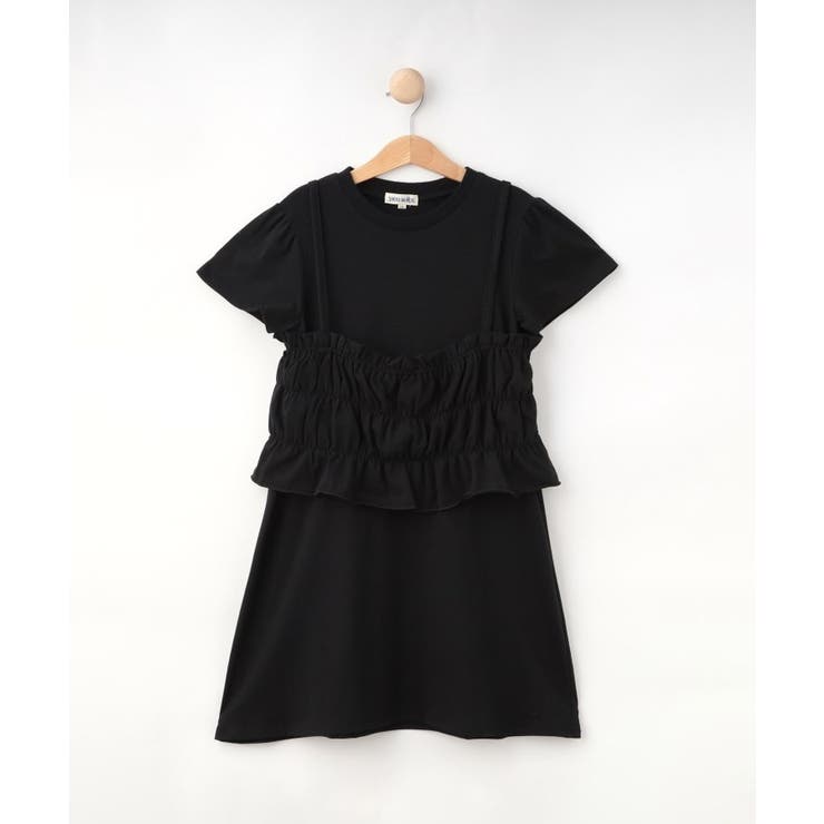 ブラック(019) | 【130-150cm】キャミ付きワンピース | SHOO・LA・RUE