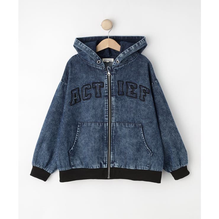 ブルー(093) | 【130-150cm】デニムフードブルゾン | SHOO・LA・RUE
