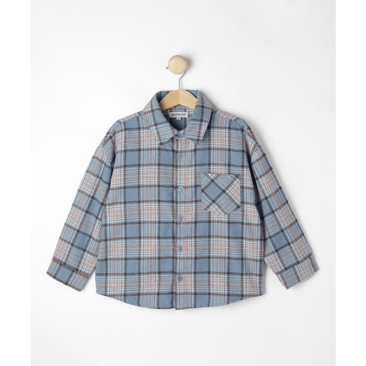 【100-150cm】チェックオーバーシャツ | SHOO・LA・RUE | 詳細画像1 