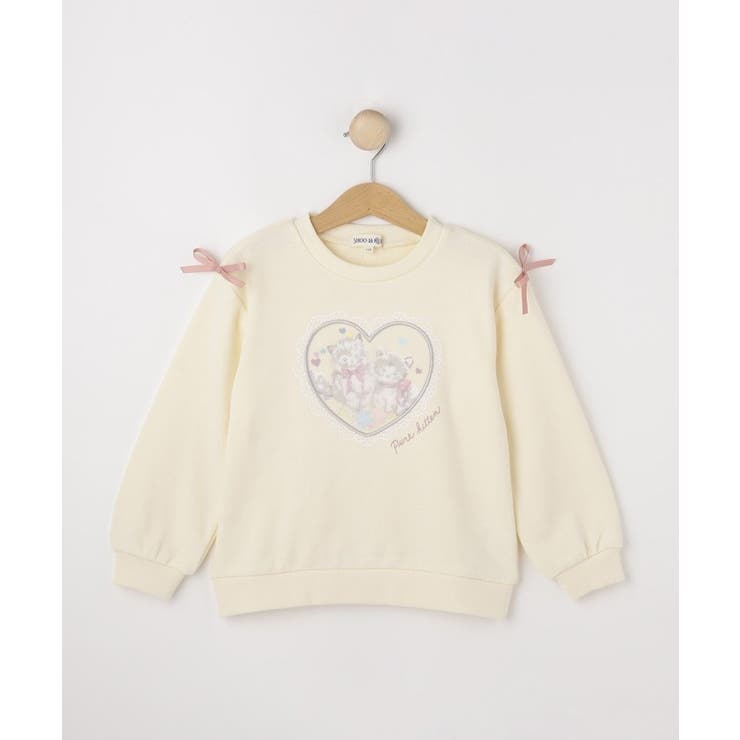 アイボリー(004) | 【100-150cm】オーガンジーモチーフスウェット | SHOO・LA・RUE