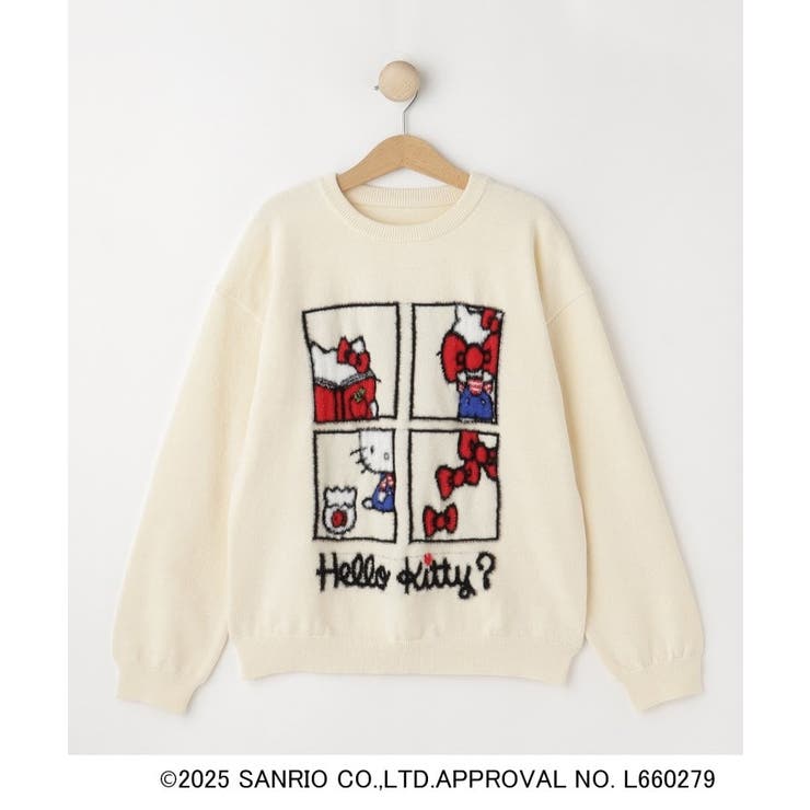 オフホワイト(203) | 【HELLO KITTYコラボ】スウェットライクニット | SHOO・LA・RUE