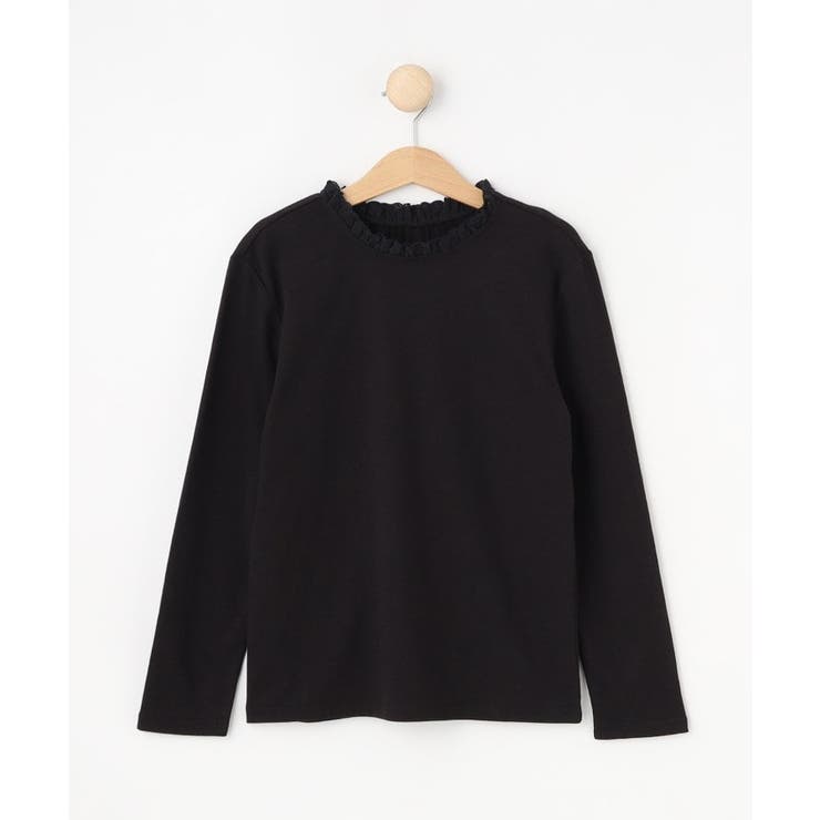 ブラック(019) | 【100-140cm/プチセレ】フリルレースでお上品に インナートップス | SHOO・LA・RUE