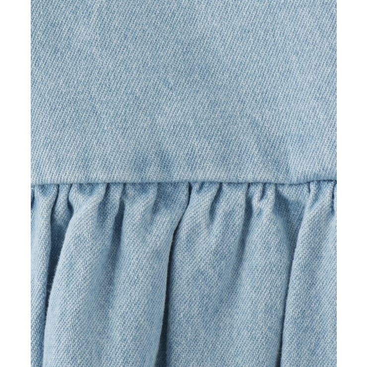 【洗える/100-150cm】スカラップ使いがキュートな デニムジャンドレ | SHOO・LA・RUE | 詳細画像6 