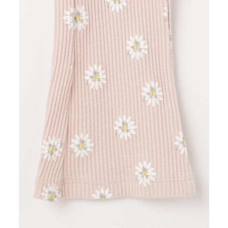 【100-120cm】フラワープリントフレアリブレギンス | SHOO・LA・RUE | 詳細画像4 