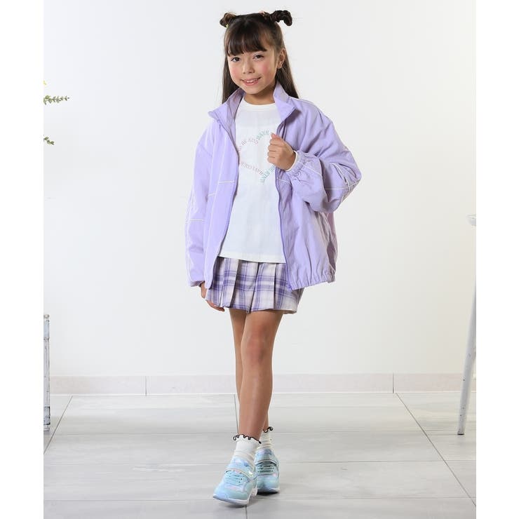 【100-150cm/洗える/男女兼用】スタンドカラー パイピングブルゾン | SHOO・LA・RUE | 詳細画像21 