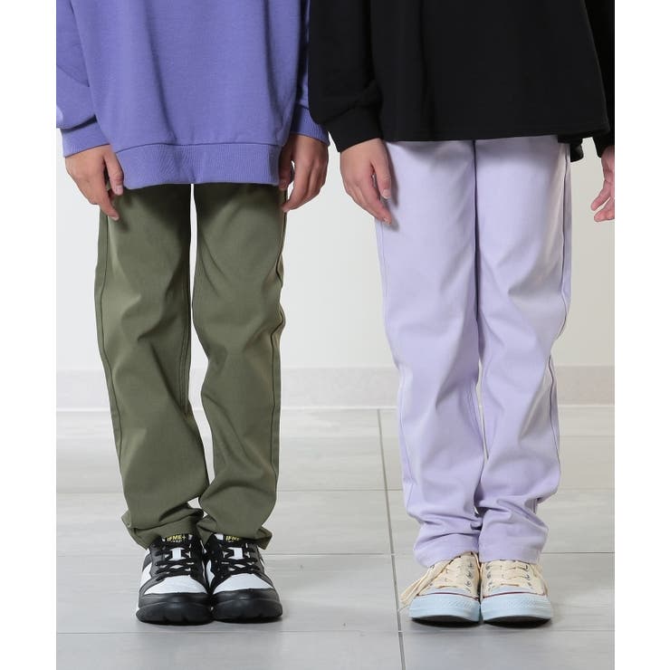 【100-150cm/洗える/男女兼用】ストレッチ カラースキニーパンツ | SHOO・LA・RUE | 詳細画像1 