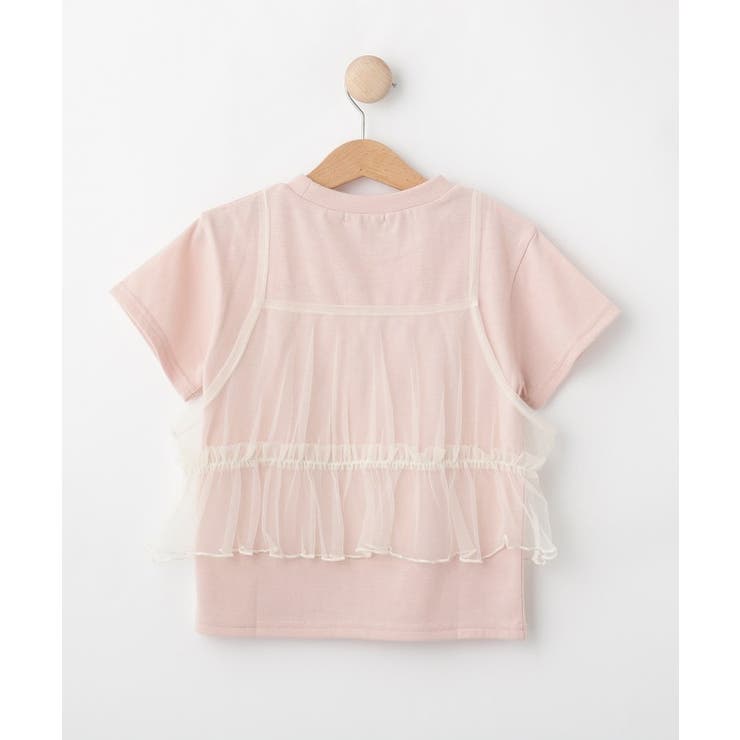 【100-120cm】チュールキャミTシャツ | SHOO・LA・RUE | 詳細画像2 