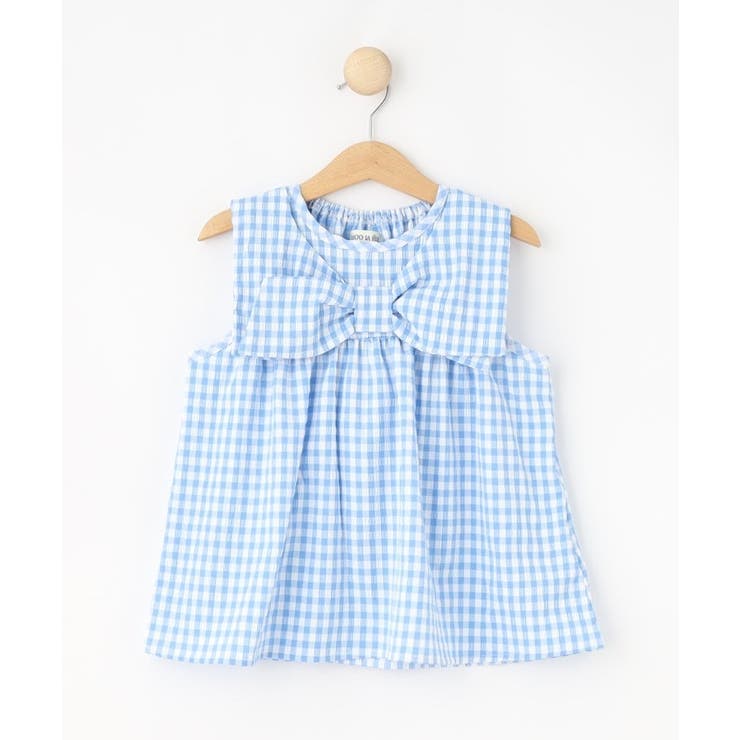 【100-150cm】着るだけでコーデが決まる ギンガムチェックセットアップ | SHOO・LA・RUE | 詳細画像2 