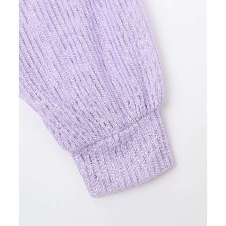 シアーリブ編みニットソーカーディガン | SHOO・LA・RUE | 詳細画像4 