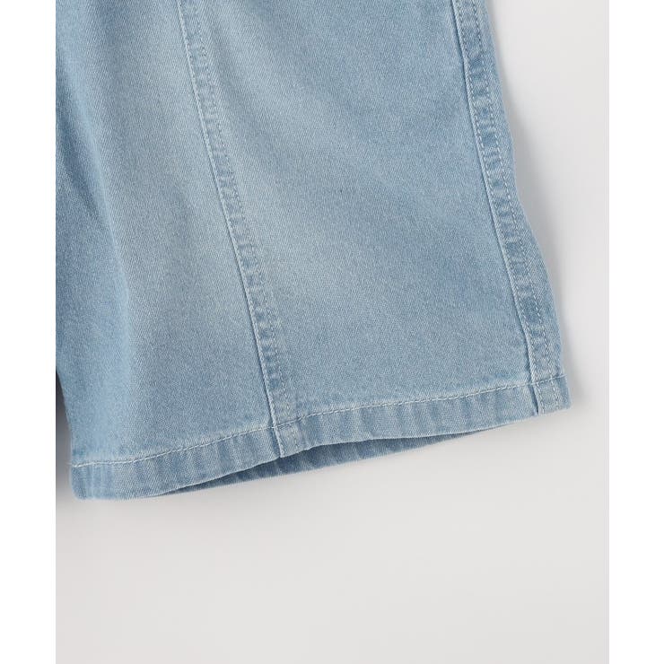 【100-150cm/ひんやり】ゆったりシルエットの デニムハーフパンツ | SHOO・LA・RUE | 詳細画像5 
