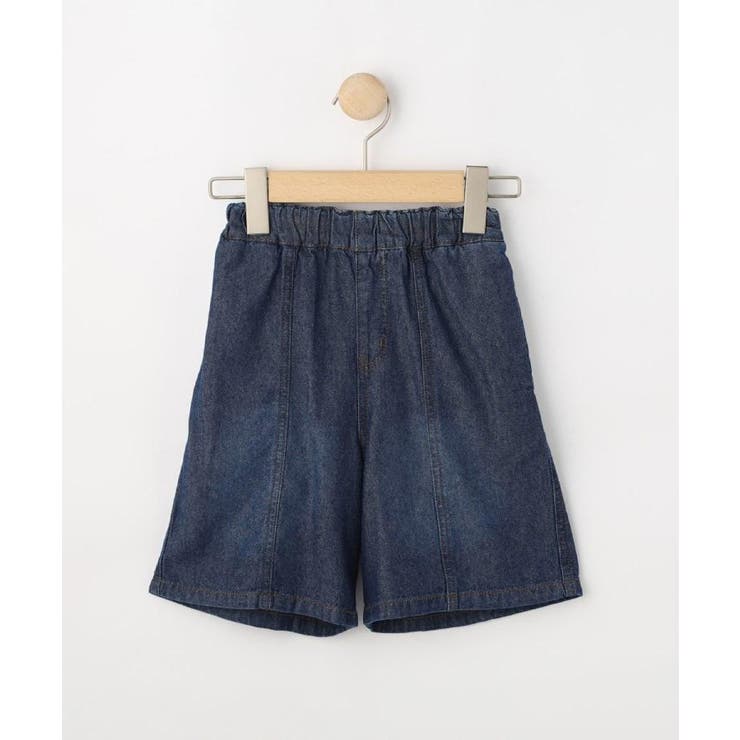 ブルー(093) | 【100-150cm/ひんやり】ゆったりシルエットの デニムハーフパンツ | SHOO・LA・RUE