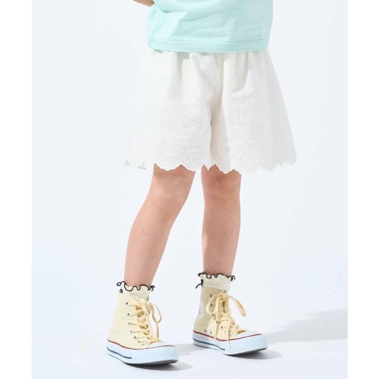 アイボリー(004) | 【100-150cm】ガーリーコーデに カットワークレースキュロット | SHOO・LA・RUE