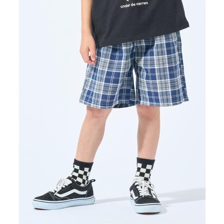 ブルー(293) | 【100-150cm】チェッククライミングハーフパンツ | SHOO・LA・RUE