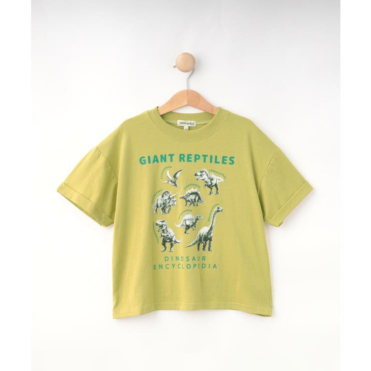 【100-120cm】猛獣恐竜フォト図鑑Tシャツ | SHOO・LA・RUE | 詳細画像1 