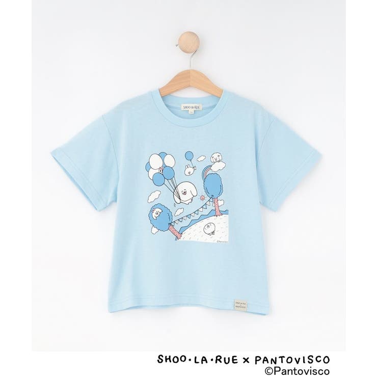 サックスブルー(490) | 【パントビスコ／ぺろち】プリントTシャツ | SHOO・LA・RUE