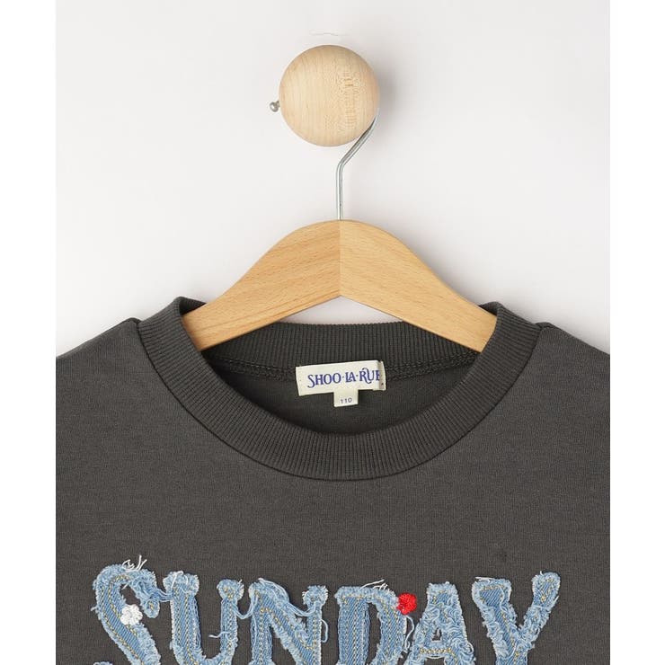 【100-150cm】デニムロゴデザインロンT | SHOO・LA・RUE | 詳細画像3 