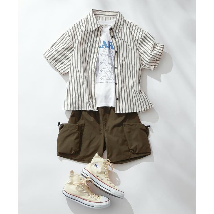 【セットアップ可能/親子リンク】サッカーストライプシャツ | SHOO・LA・RUE | 詳細画像9 