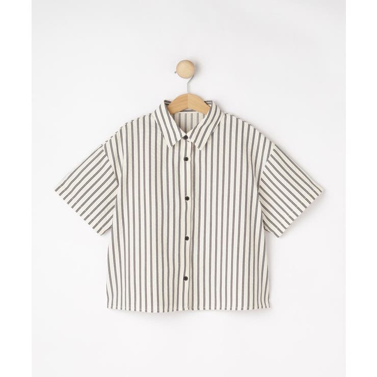 オフホワイト(303) | 【セットアップ可能/親子リンク】サッカーストライプシャツ | SHOO・LA・RUE