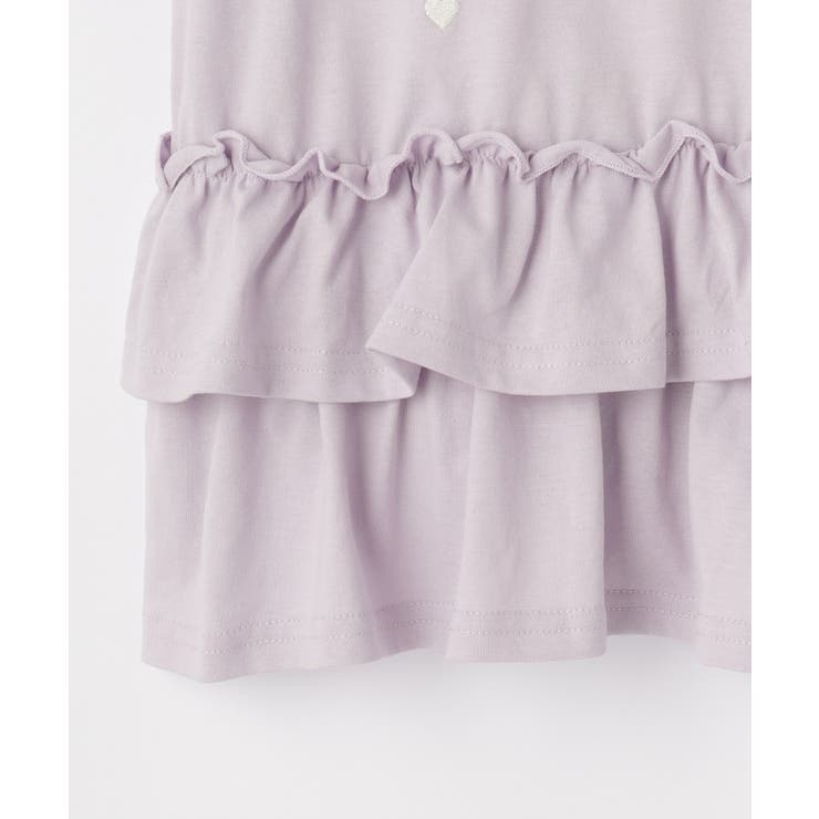 【100-150cm】裾フリルハート刺繍Tシャツ | SHOO・LA・RUE | 詳細画像5 