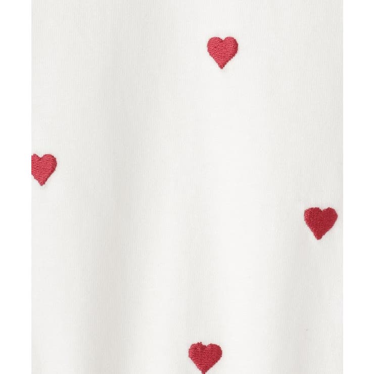 【100-150cm】裾フリルハート刺繍Tシャツ | SHOO・LA・RUE | 詳細画像7 