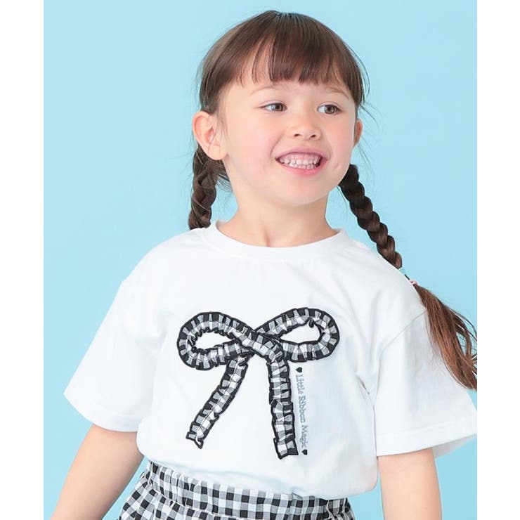 【100-150cm】ギンガムリボンTシャツ | SHOO・LA・RUE | 詳細画像9 