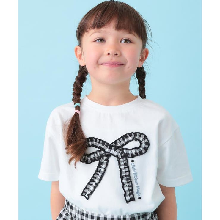 【100-150cm】ギンガムリボンTシャツ | SHOO・LA・RUE | 詳細画像11 