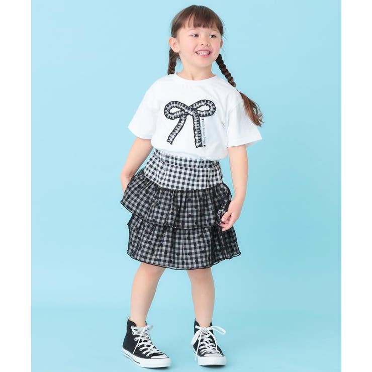 【100-150cm】ギンガムリボンTシャツ | SHOO・LA・RUE | 詳細画像13 