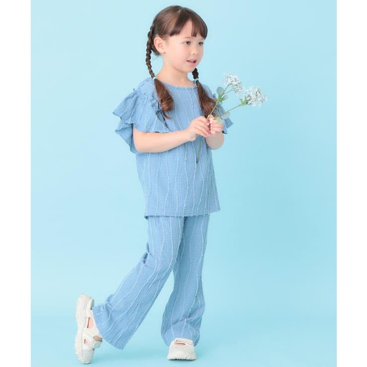 【100-150cm】フリンジジャガードフレアパンツ | SHOO・LA・RUE | 詳細画像12 