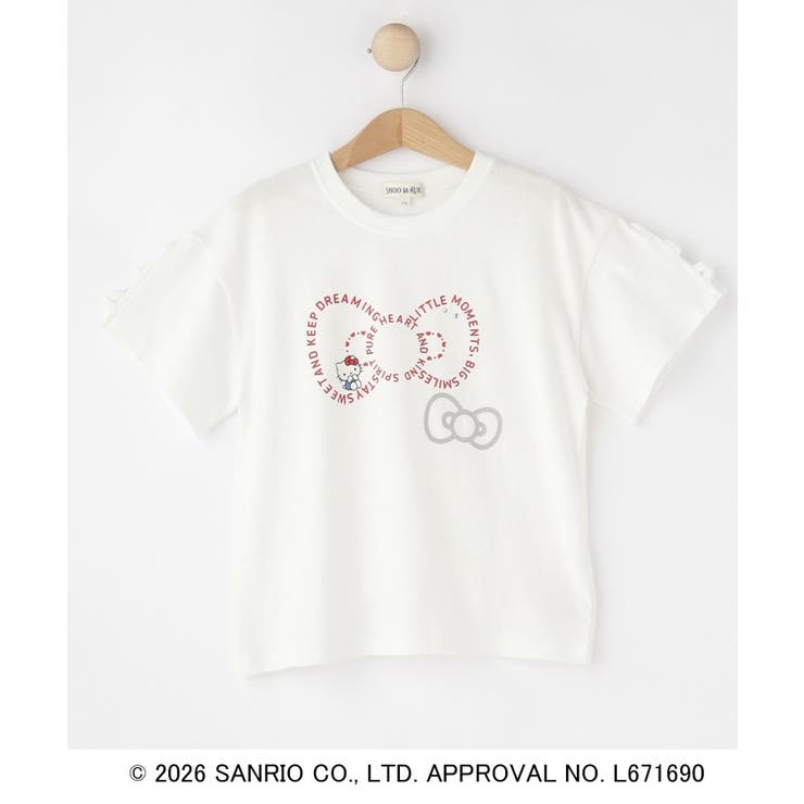 ホワイト(001) | 【サンリオキャラクターズ】レースアップデザインTシャツ | SHOO・LA・RUE