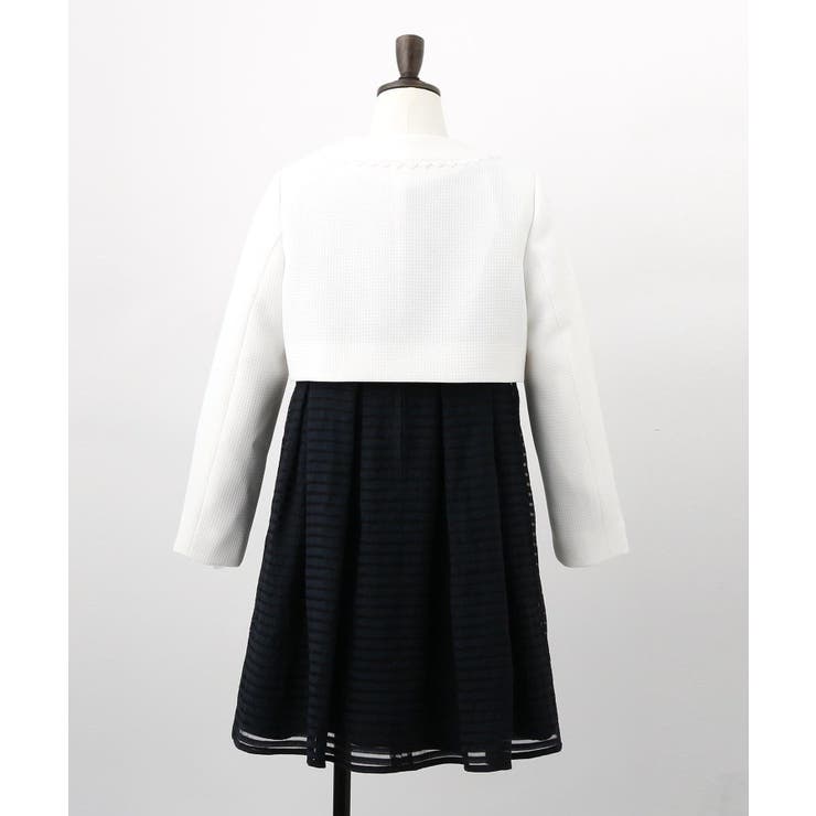 【110-130cm/3点セット/セレモニー/入卒】シアーボーダーワンピース | SHOO・LA・RUE | 詳細画像3 