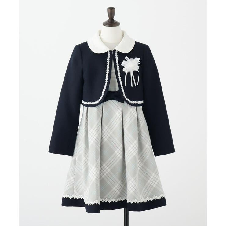 セレモニー 入卒 3点セット ボレロ付きチェックワンピース 品番 Wrdw Shoo La Rue シューラルー のキッズファッション通販 Shoplist ショップリスト
