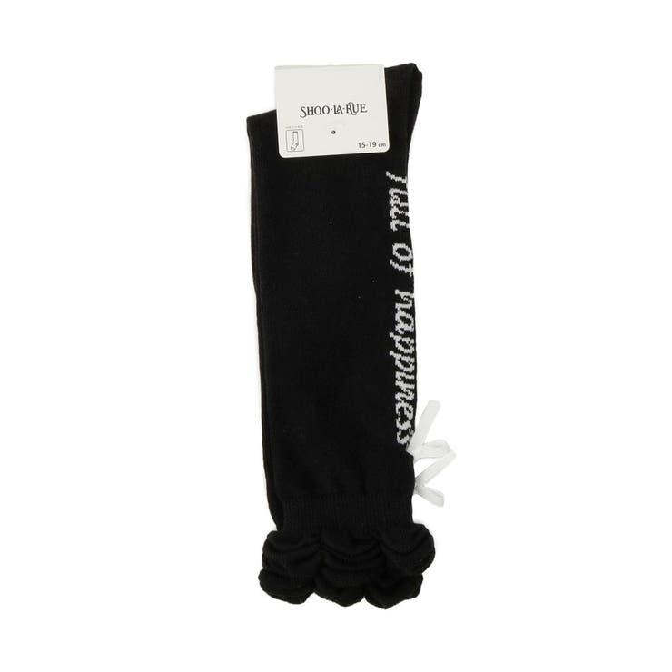 ブラック(019) | バックリボンロゴハイソックス | SHOO・LA・RUE