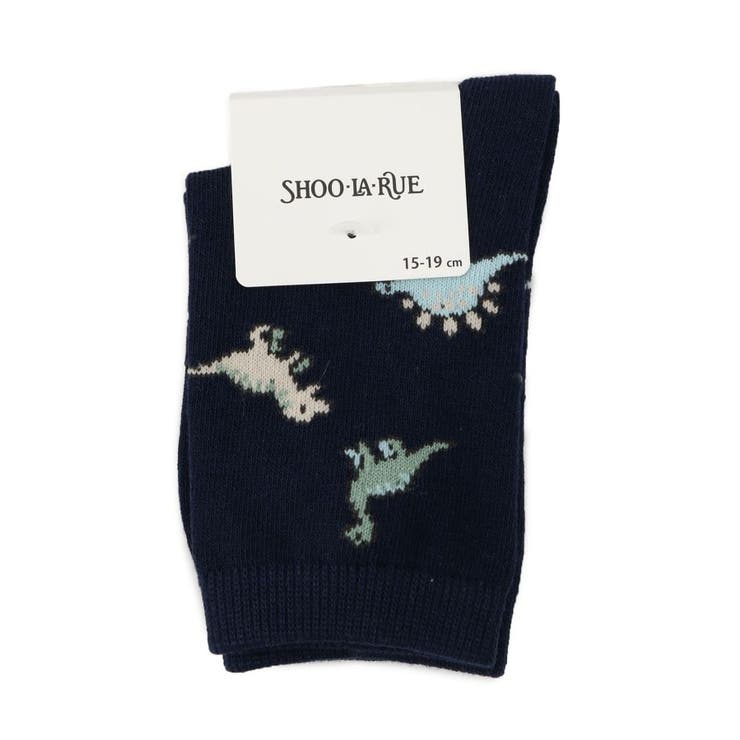 ネイビー(094) | 恐竜総柄クルー丈ソックス | SHOO・LA・RUE