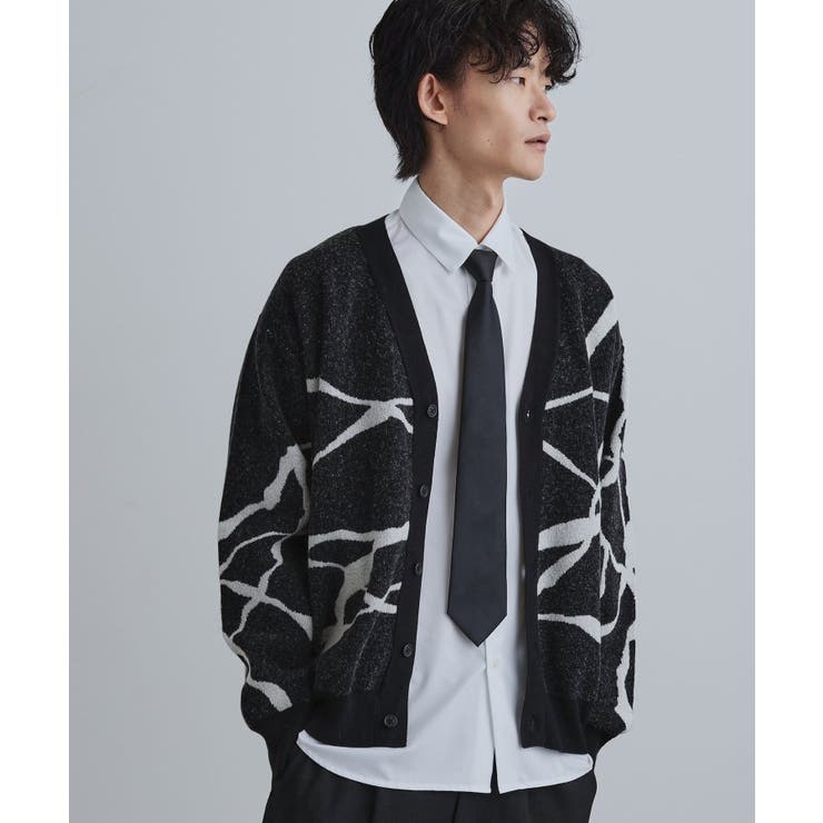 ブラック(019) | ラインアートニットカーディガン | tk.TAKEO KIKUCHI