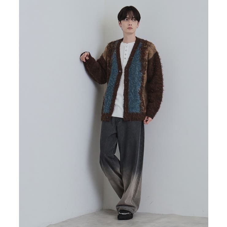 ボールドストライプシャギーニットVカーディガン | tk.TAKEO KIKUCHI | 詳細画像21 