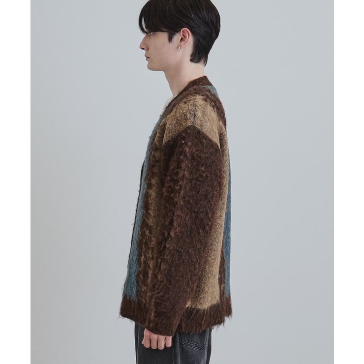 ボールドストライプシャギーニットVカーディガン | tk.TAKEO KIKUCHI | 詳細画像30 