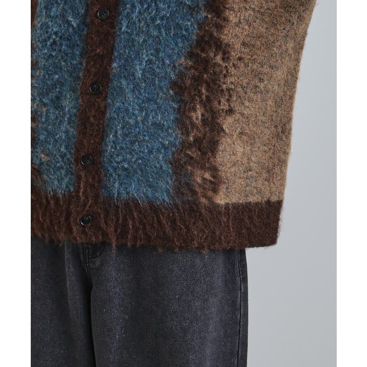 ボールドストライプシャギーニットVカーディガン | tk.TAKEO KIKUCHI | 詳細画像34 