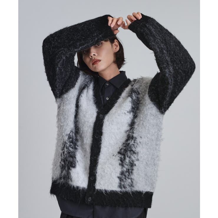 ボールドストライプシャギーニットVカーディガン | tk.TAKEO KIKUCHI | 詳細画像14 