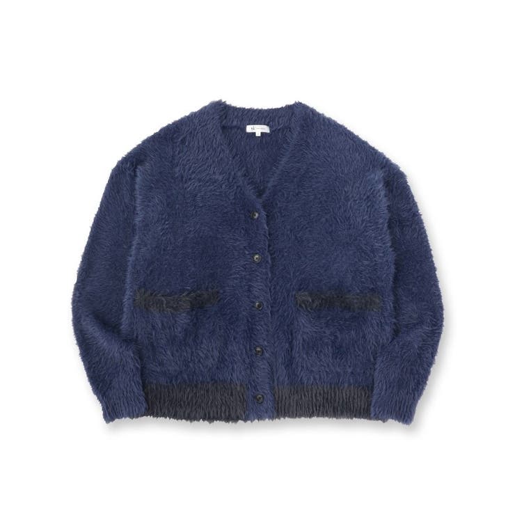 バイカラーフェザーニットカーディガン | tk.TAKEO KIKUCHI | 詳細画像1 