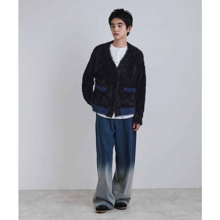 バイカラーフェザーニットカーディガン | tk.TAKEO KIKUCHI | 詳細画像12 